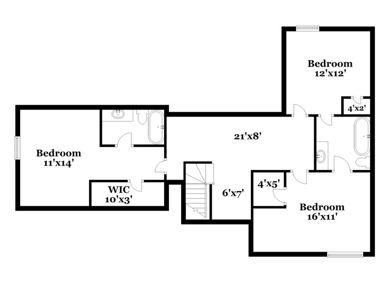 2,475/Mo, 1726 Byrom Pkwy Jonesboro, GA 30296 Floor Plan View
