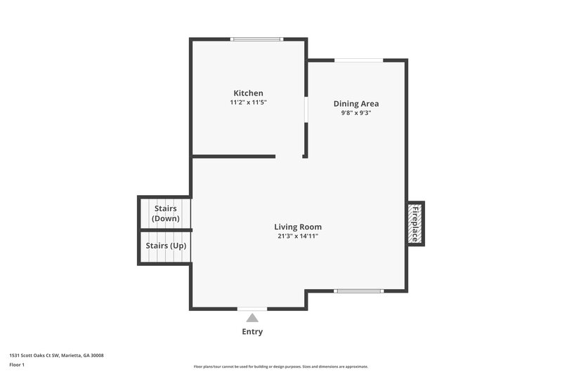 2,080/Mo, 1531 Scott Oaks Court SW Marietta, GA 30008 Floor Plan View 2