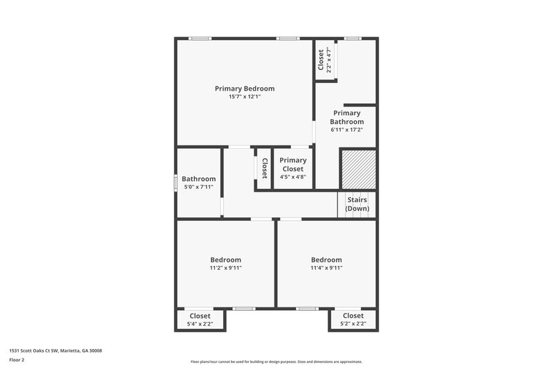 2,080/Mo, 1531 Scott Oaks Court SW Marietta, GA 30008 Floor Plan View 3