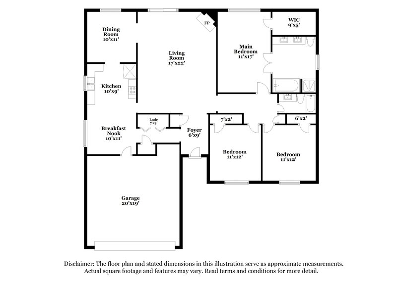 2,540/Mo, 8391 Taylor Rd Riverdale, GA 30274 Floor Plan View