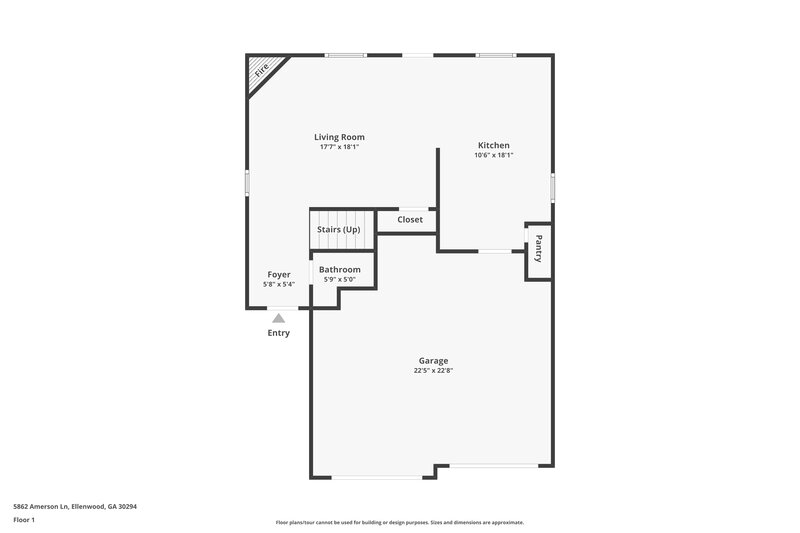 2,110/Mo, 5862 Amerson Ln Ellenwood, GA 30294 Floor Plan View