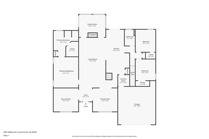 2,135/Mo, 9025 Aldbury Dr Locust Grove, GA 30248 Floor Plan View 2
