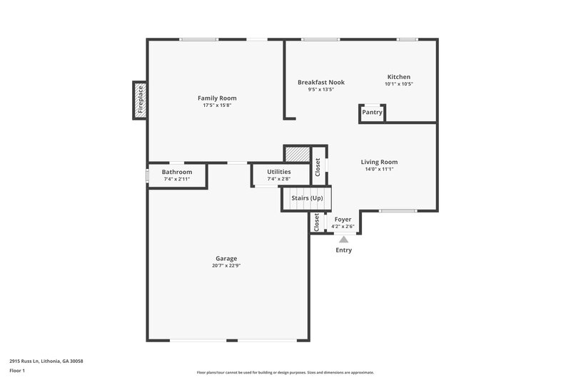 2,440/Mo, 2915 Russ Ln Lithonia, GA 30058 Floor Plan View