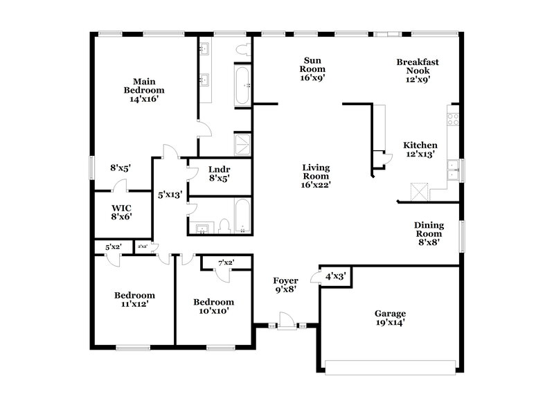 2,980/Mo, 368 Embassy Dr Winder, GA 30680 Floor Plan View