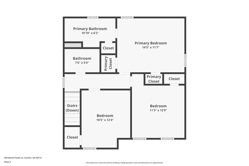1,875/Mo, 404 Wood Chase Ln Canton, GA 30114 Floor Plan View 2