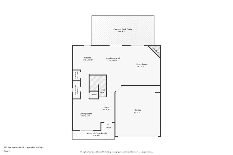 2,100/Mo, 385 Shadowbrooke Cir Loganville, GA 30052 Floor Plan View