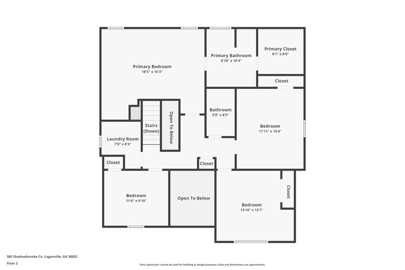2,100/Mo, 385 Shadowbrooke Cir Loganville, GA 30052 Floor Plan View 2