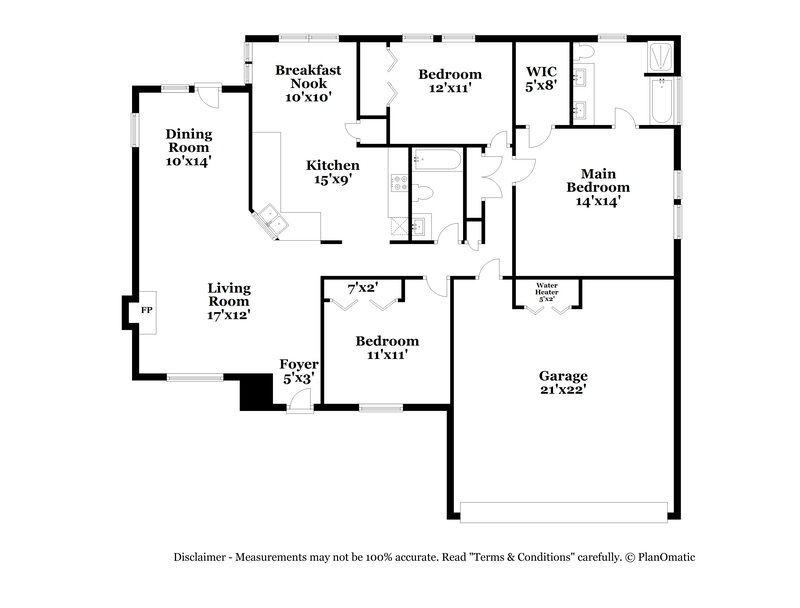 2,770/Mo, 3580 Traddsprings Way Snellville, GA 30039 Floor Plan View