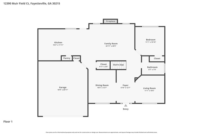 2,535/Mo, 12390 Muir Field Ct Fayetteville, GA 30215 Floor Plan View