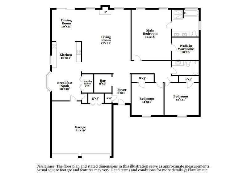 1,890/Mo, 8392 Red Cedar Way Riverdale, GA 30274 Floor Plan View