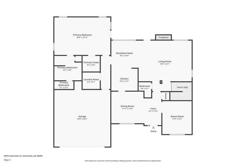 2,165/Mo, 8079 Clearview Cir Riverdale, GA 30296 Floor Plan View