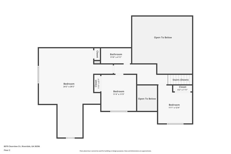 2,165/Mo, 8079 Clearview Cir Riverdale, GA 30296 Floor Plan View 2