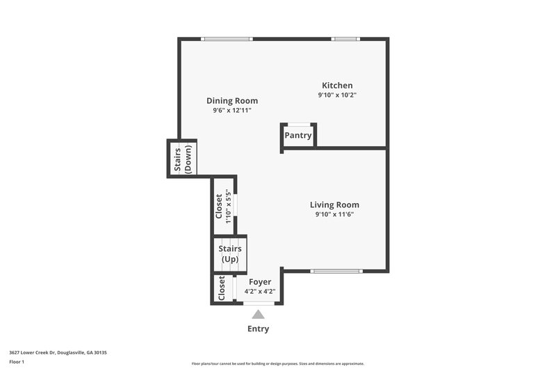 1,870/Mo, 3627 Lower Creek Dr Douglasville, GA 30135 Floor Plan View