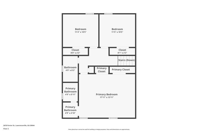 1,935/Mo, 2678 Porter Dr Lawrenceville, GA 30044 Floor Plan View 2