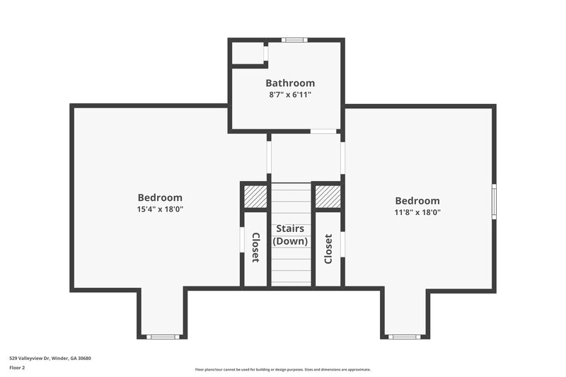 1,870/Mo, 529 Valley View Dr Winder, GA 30680 Floor Plan View 2