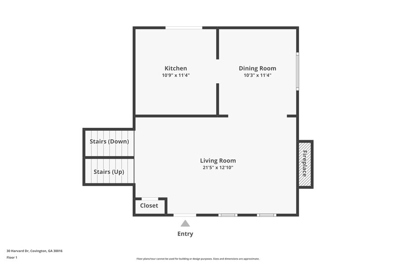 1,795/Mo, 30 Harvard Dr Covington, GA 30016 Floorplan View