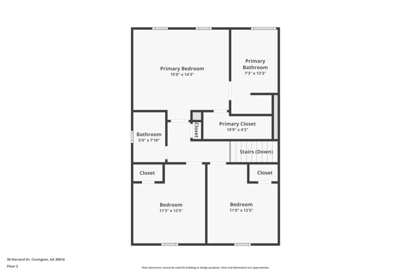 1,795/Mo, 30 Harvard Dr Covington, GA 30016 Floorplan View 2