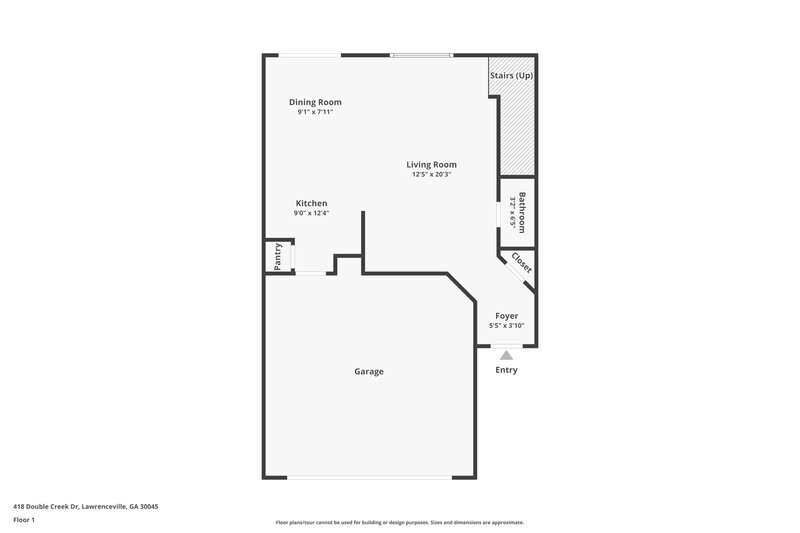 1,805/Mo, 418 Double Creek Dr Lawrenceville, GA 30045 Floor Plan View