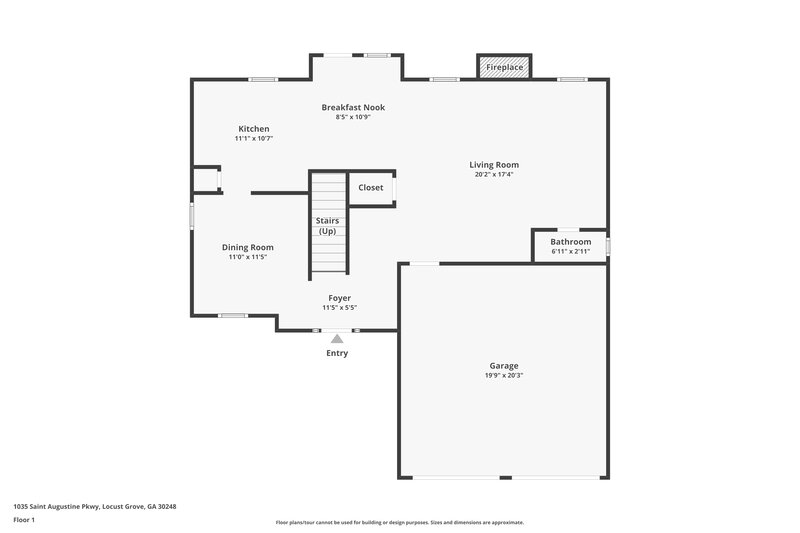 1,885/Mo, 1035 Saint Augustine Pkwy Locust Grove, GA 30248 Floor Plan View
