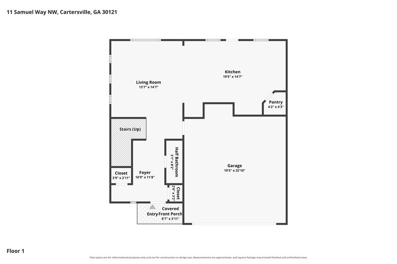 1,975/Mo, 11 Samuel Way NW Cartersville, GA 30121 Floor Plan View
