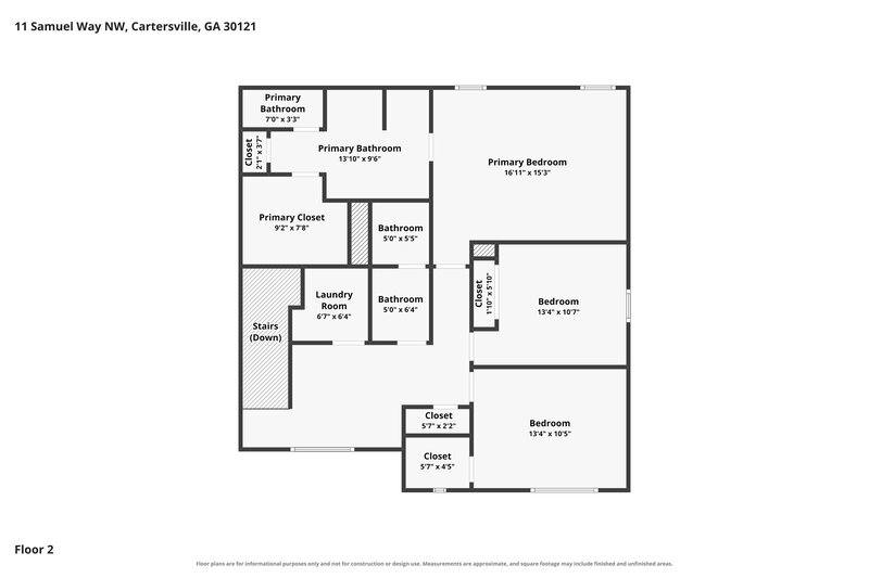 1,975/Mo, 11 Samuel Way NW Cartersville, GA 30121 Floor Plan View 2