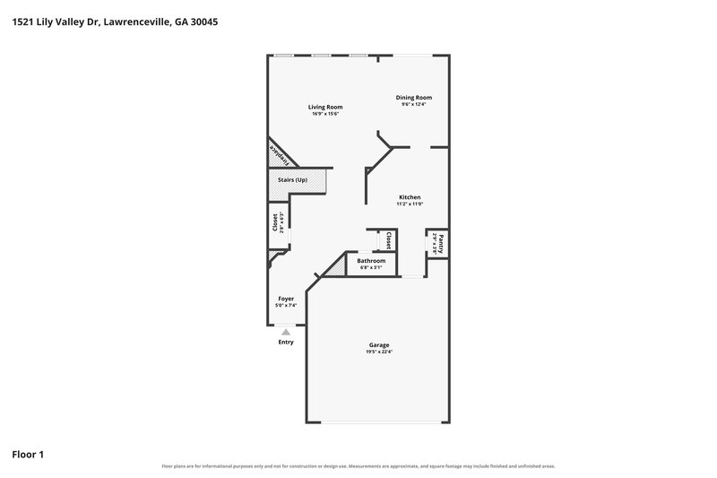 2,000/Mo, 1521 Lily Valley Dr Lawrenceville, GA 30045 Floor Plan View