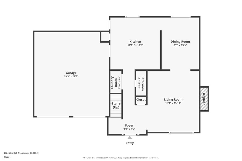 2,215/Mo, 2724 Live Oak Trl Atlanta, GA 30349 Floor Plan View