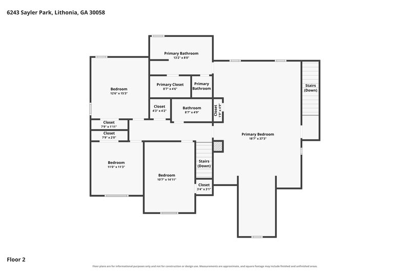 2,465/Mo, 6243 Sayler Park Lithonia, GA 30058 Floor Plan View 2