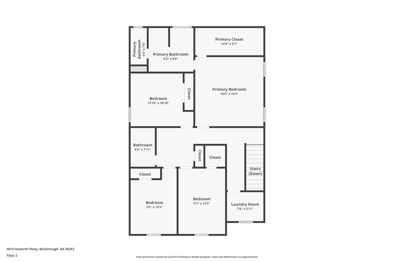 1,900/Mo, 4014 Haworth Pkwy McDonough, GA 30253 Floor Plan View