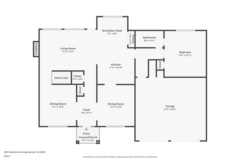 2,715/Mo, 3847 Heathermere Lndg Decatur, GA 30034 Floorplan View