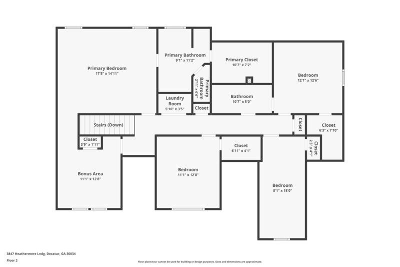 2,715/Mo, 3847 Heathermere Lndg Decatur, GA 30034 Floorplan View 2