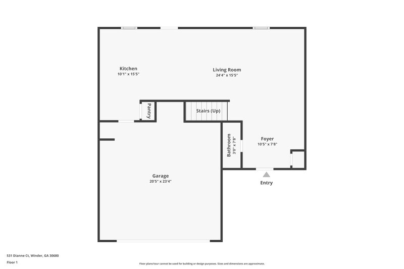 2,350/Mo, 531 Dianne Ct Winder, GA 30680 Floor Plan View 2