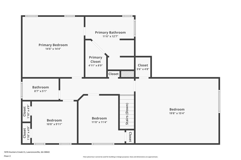 2,200/Mo, 1070 Hunters Creek Court Lawrenceville, GA 30043 Floor Plan View 2