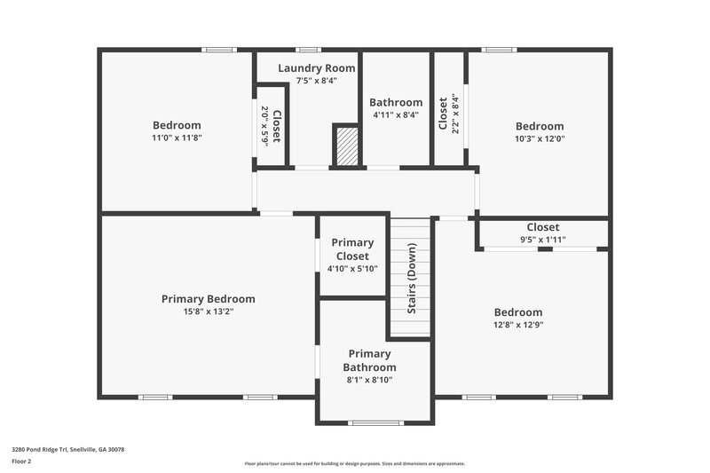 3,050/Mo, 3280 Pond Ridge Trl Snellville, GA 30078 Floor Plan View 2