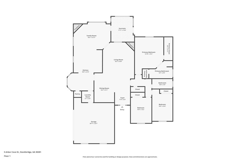 2,400/Mo, 5 Arbor Cove Dr Stockbridge, GA 30281 Floor Plan View