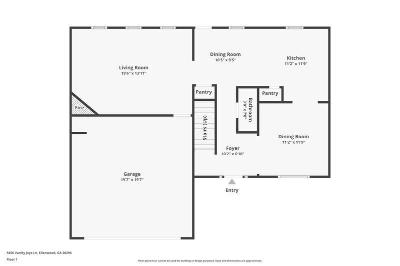 2,300/Mo, 5456 Vanity Joys Ln Ellenwood, GA 30294 Floor Plan View