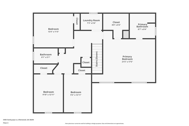 2,300/Mo, 5456 Vanity Joys Ln Ellenwood, GA 30294 Floor Plan View 2