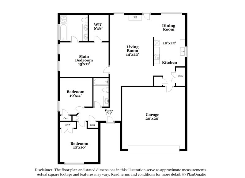 1,795/Mo, 150 Creek Way Covington, GA 30016 Floor Plan View
