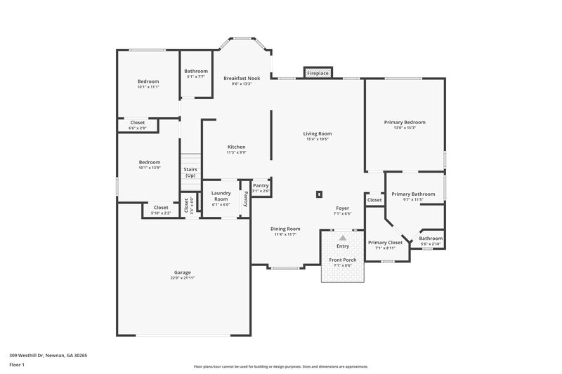 2,120/Mo, 309 Westhill Dr Newnan, GA 30265 Floorplan View