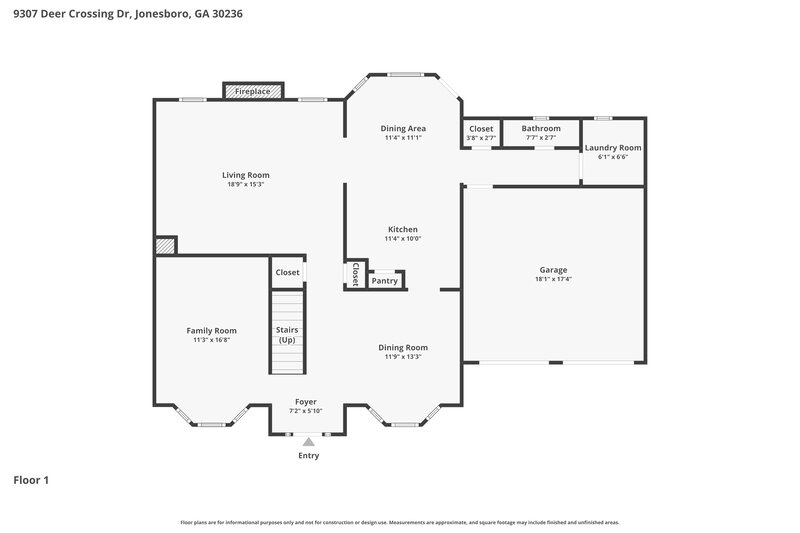 2,440/Mo, 9307 Deer Crossing Dr Jonesboro, GA 30236 Floor Plan View