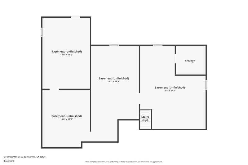 1,950/Mo, 37 White Oak Dr SE Cartersville, GA 30121 Floor Plan View