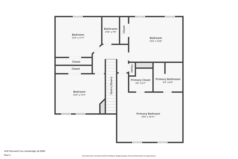1,945/Mo, 1618 Thornwick Trce Stockbridge, GA 30281 Floor Plan View 2