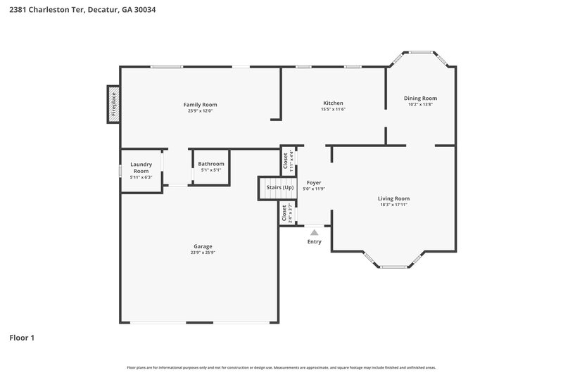 2,140/Mo, 2381 Charleston Ter Decatur, GA 30034 Floor Plan View