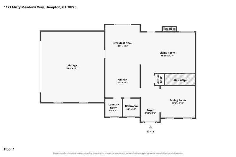 2,170/Mo, 1171 Misty Meadows Way Hampton, GA 30228 Floor Plan View