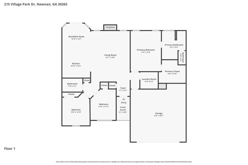 2,030/Mo, 215 Village Park Dr Newnan, GA 30265 Floor Plan View