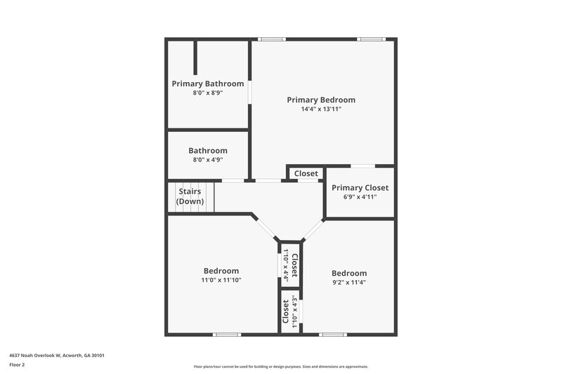 1,900/Mo, 4637 Noah Overlook W Acworth, GA 30101 Floor Plan View 2