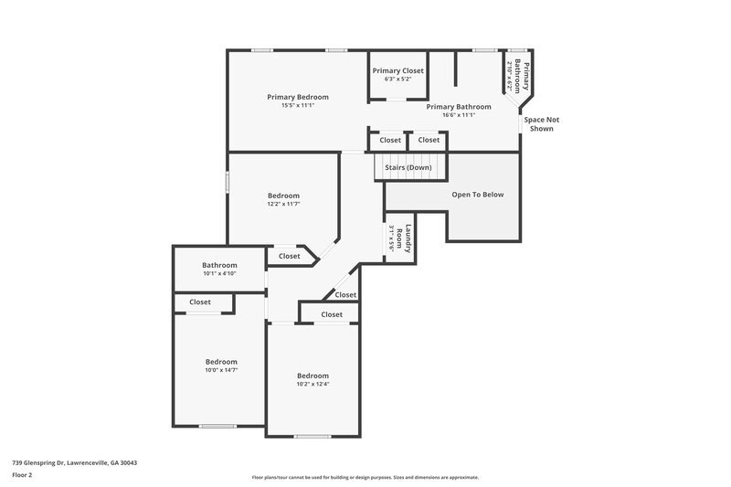 3,480/Mo, 739 Glenspring Dr Lawrenceville, GA 30043 Floor Plan View 2