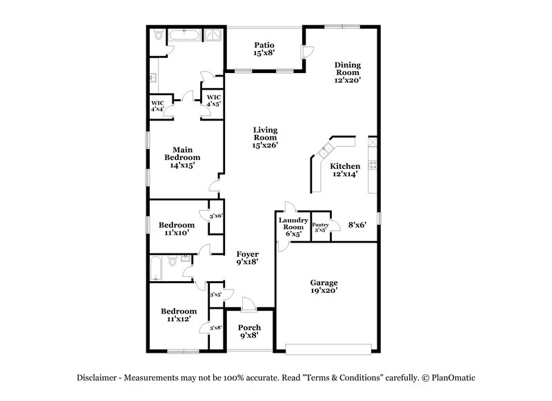 1,860/Mo, 14 Autumn Canyon Path SE Cartersville, GA 30121 Floor Plan View