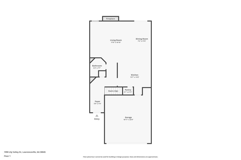 1,960/Mo, 1990 Lily Valley Dr Lawrenceville, GA 30045 Floor Plan View