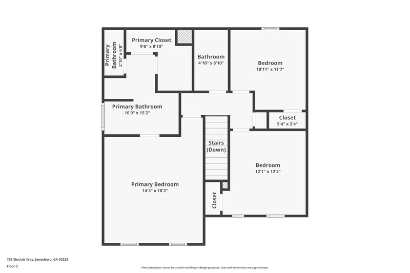 2,025/Mo, 733 Sinclair Way Jonesboro, GA 30238 Floor Plan View